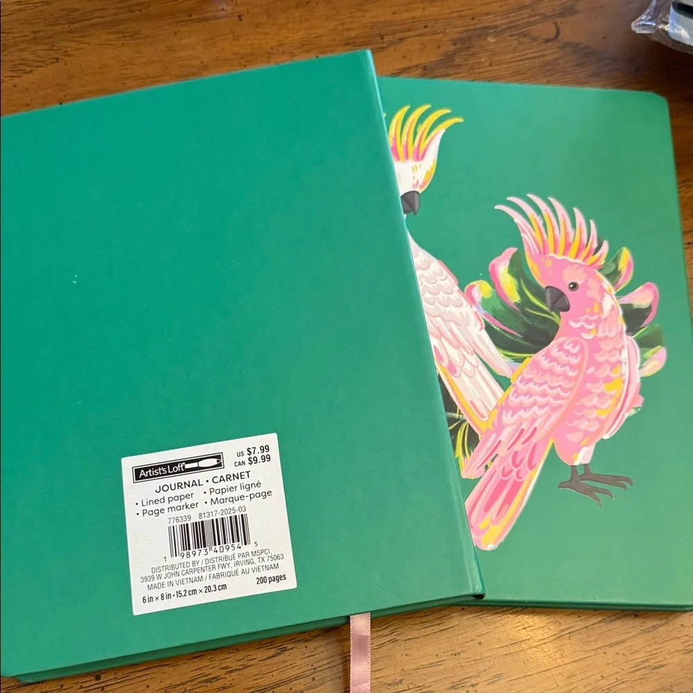 Set of two new lined journals- hard cover- each originally 8 selling both for 10
